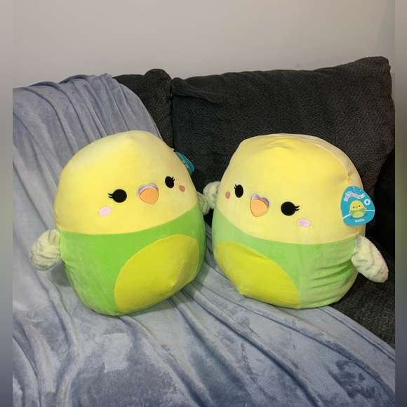 Squishmallows 16 Inch Nellie Green and Yellow Parakeet Squishmallows Bird - Picture 16 of 17
